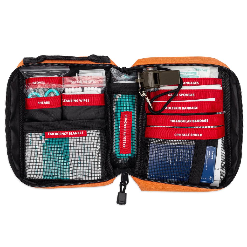 BrightCare Adventure 5.0 case front orange for quick outdoor access.