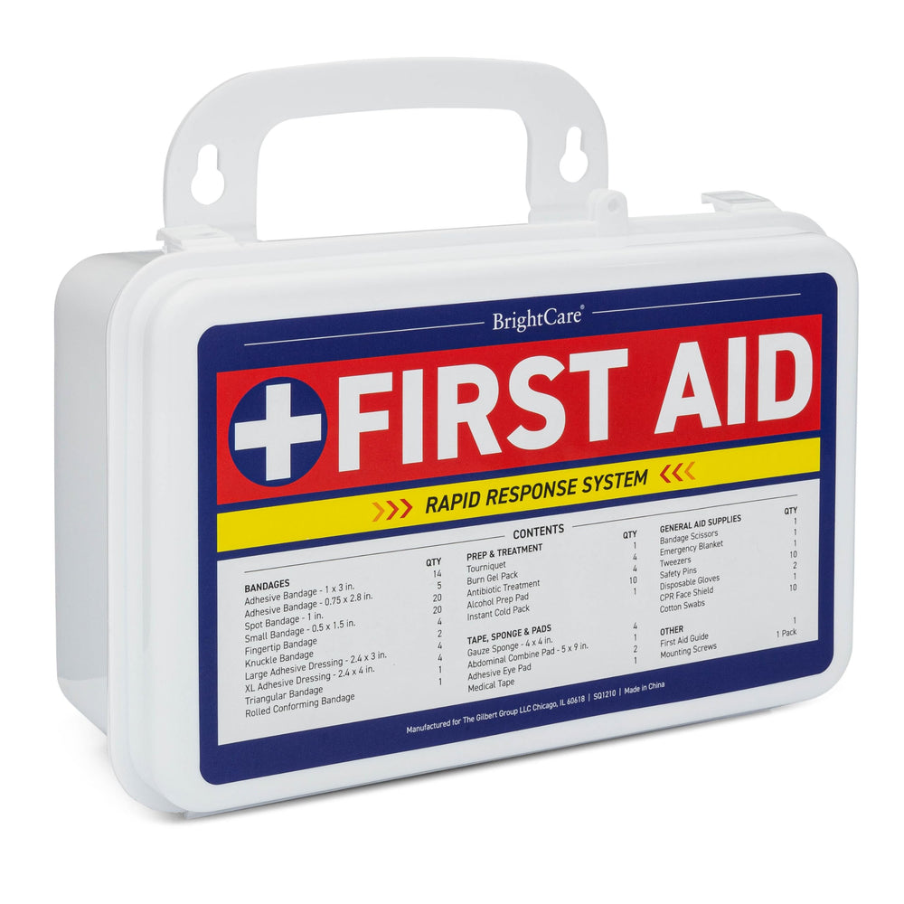 BrightCare First Aid Kit OSHA-compliant design supports workplace safety