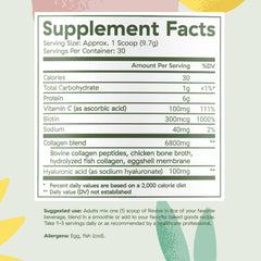 Brightcore Revive tub label closeup highlights gluten-free and non-GMO ingredients.