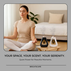 Brightscape diffuser shown with packaging and opening for setup