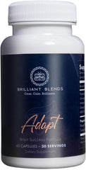 Brilliant Blends Adapt bottle close-up for potential sleep support and calm focus.