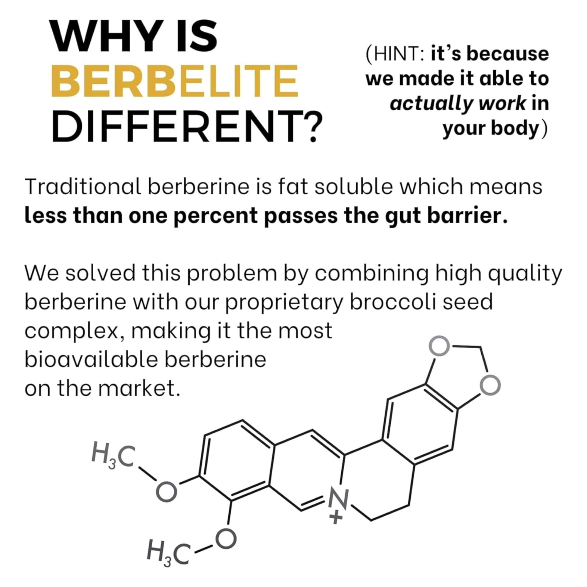 BrocElite BerbElite label detail featuring Broccoli Seed Complex