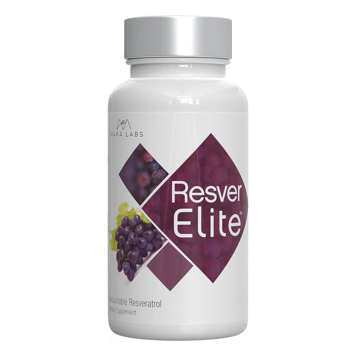 Brocelite ResverElite bottle front view for easy daily dosing.