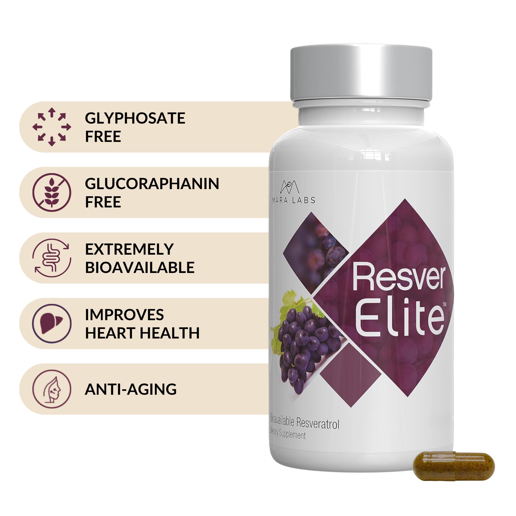 Capsules designed for convenient daily intake in vegan formula.