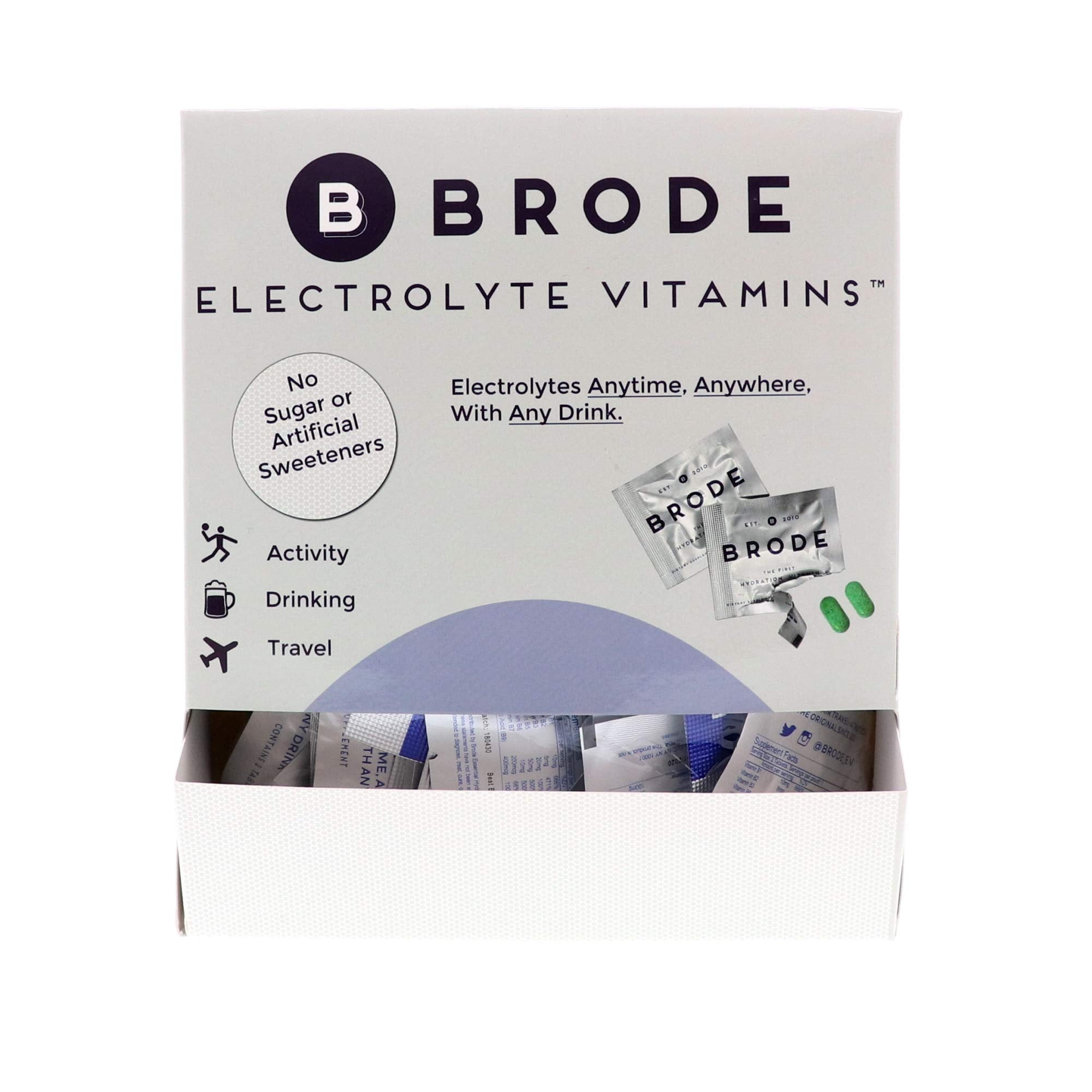 Brode Electrolyte Vitamin tablet in hand for quick hydration.