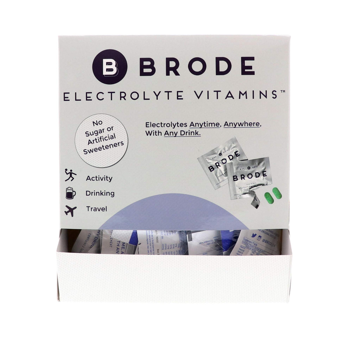 Brode Electrolyte Vitamin tablet in hand for quick hydration.