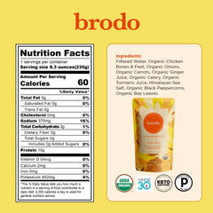 Brodo collagen variety coconut curry lime broth bottle with creamy, vibrant hue.