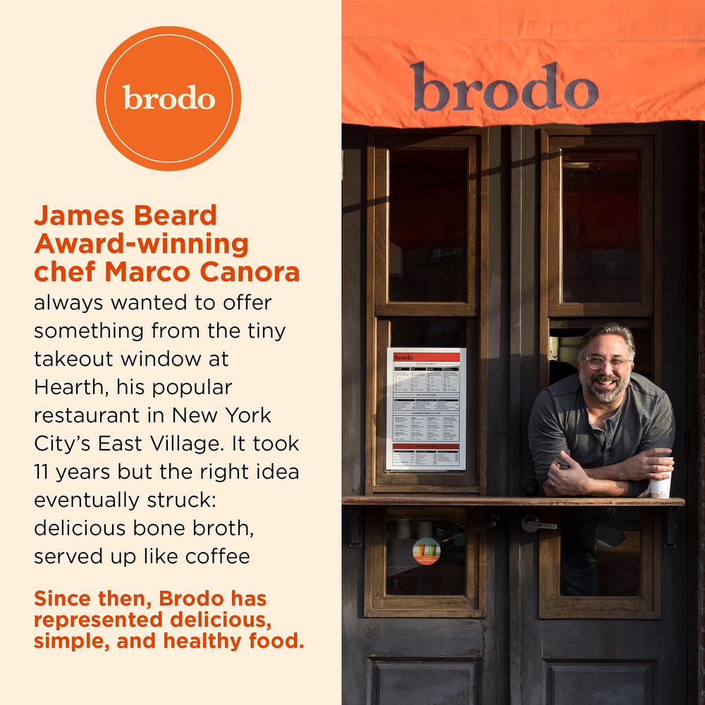 Brodo Deeply Rooted on-shelf display communicates clean ingredients.