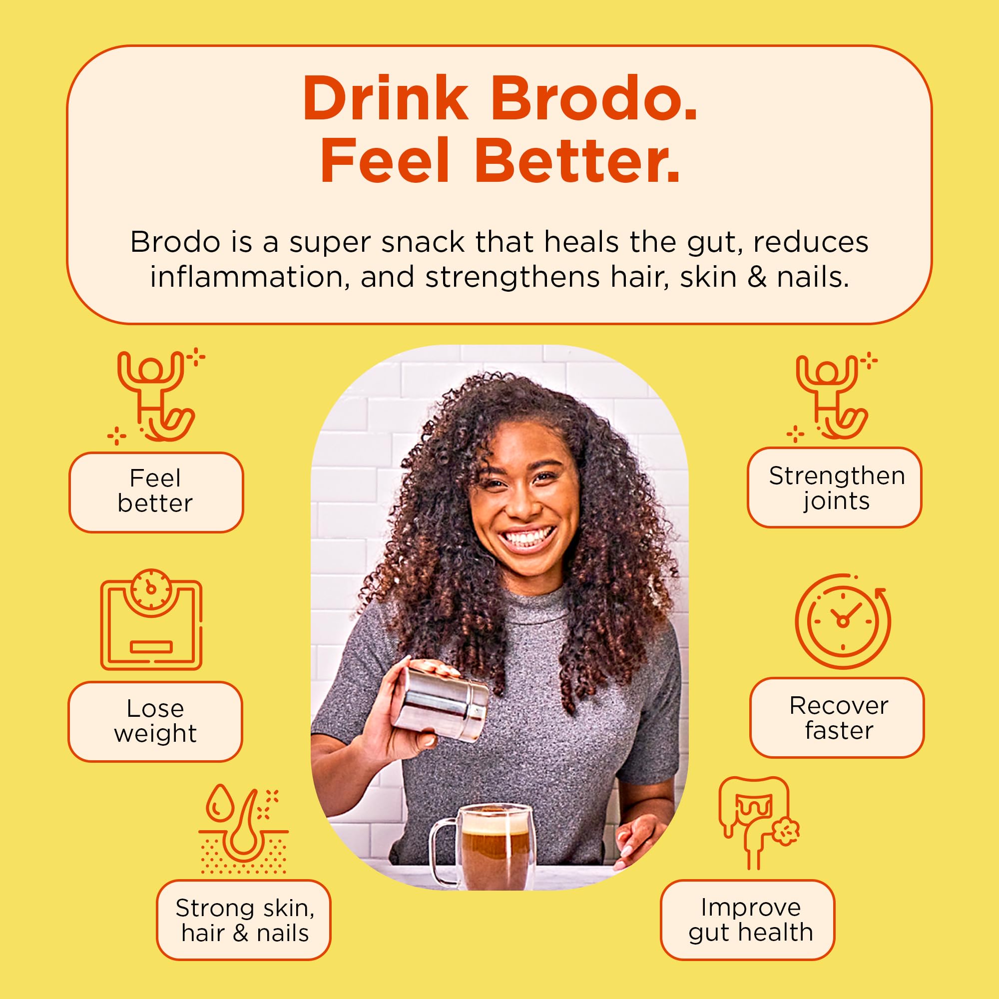 Ready-to-use Brodo Deeply Rooted packets for on-the-go nourishment.