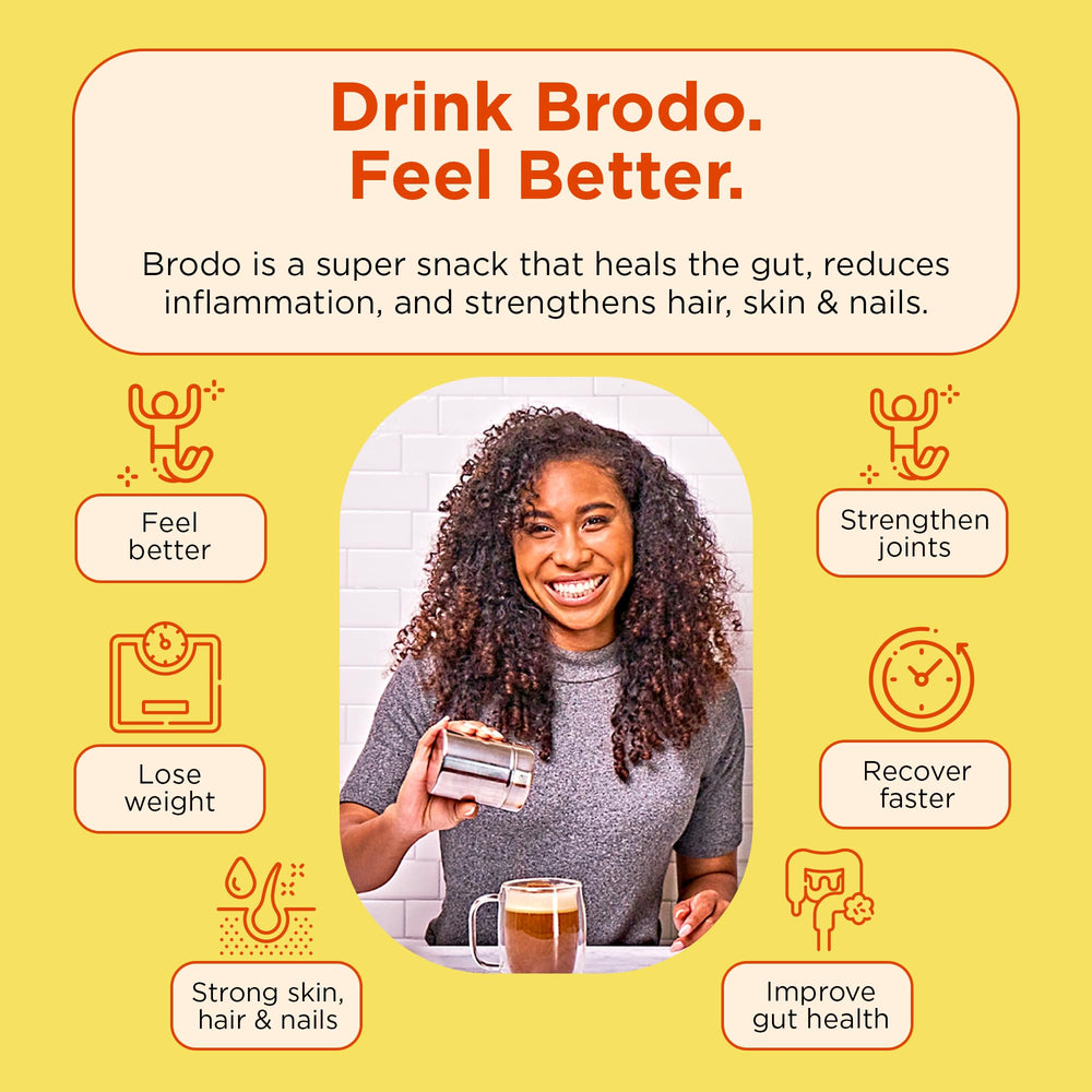 Ready-to-use Brodo Deeply Rooted packets for on-the-go nourishment.