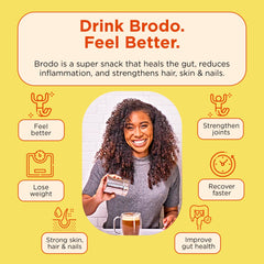 Ready-to-use Brodo Deeply Rooted packets for on-the-go nourishment.