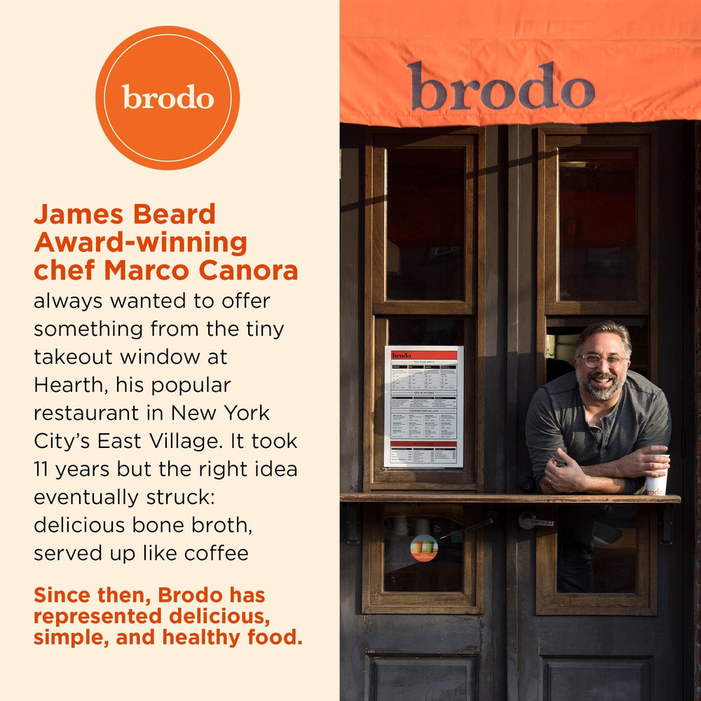 Brodo being heated and served for speedy meals