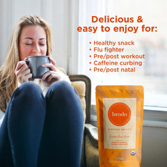 Brodo organic ingredients label emphasizes clean, GMO-free broth