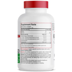 Bronson Antarctic Krill Oil softgels close-up showing EPA and DHA.