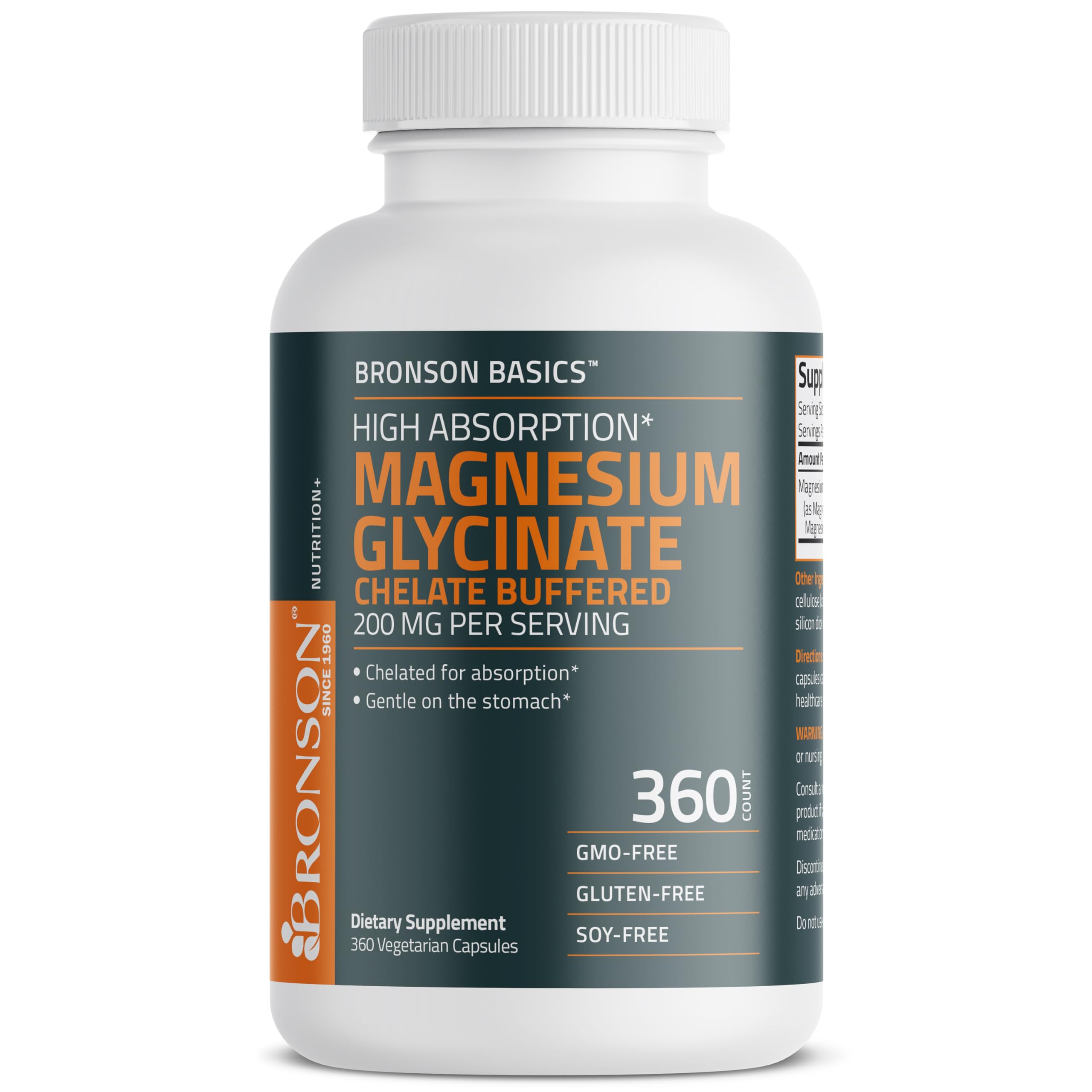 Bronson Basics magnesium glycinate chelate absorption concept