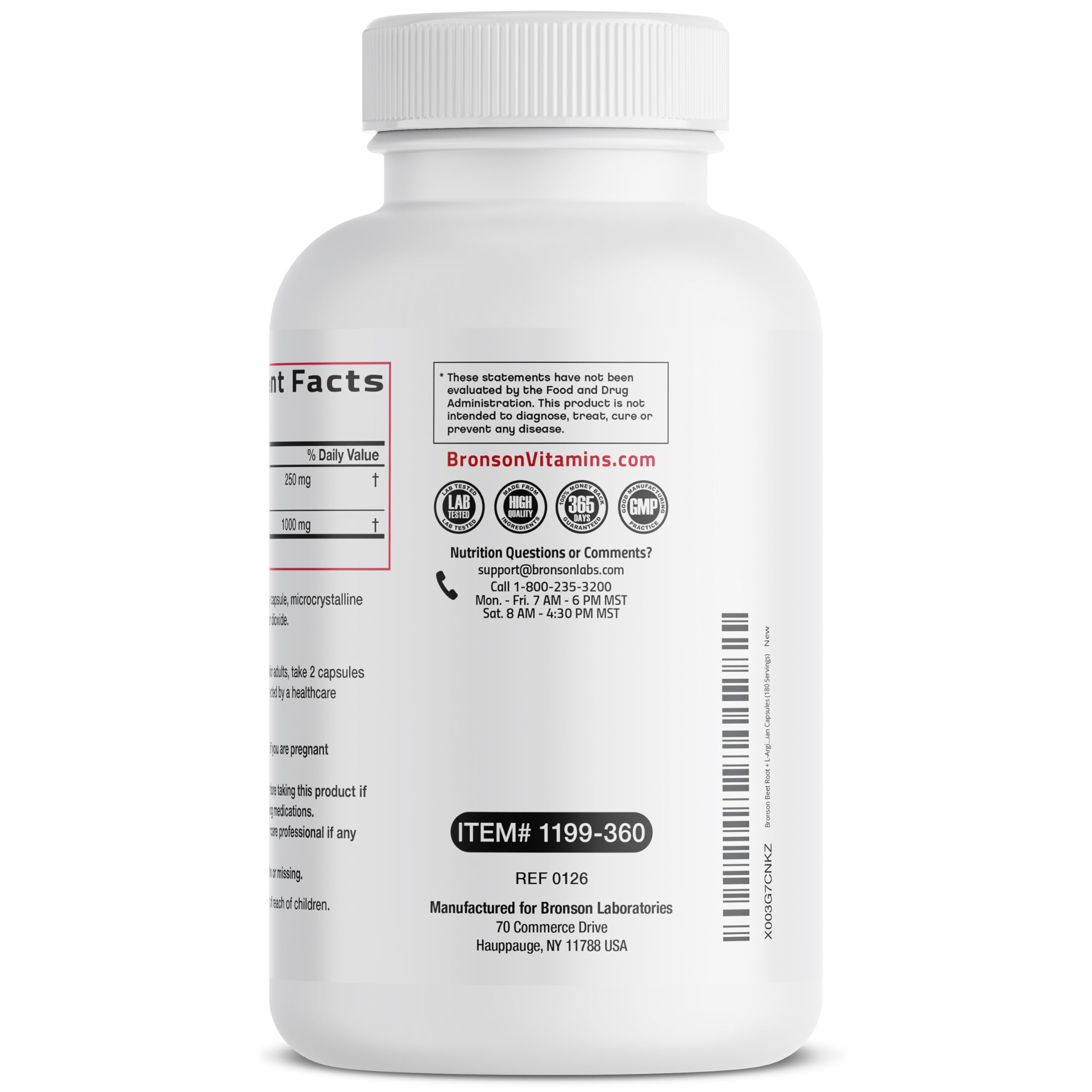 Bronson label highlights Non-GMO and Gluten-Free certifications.