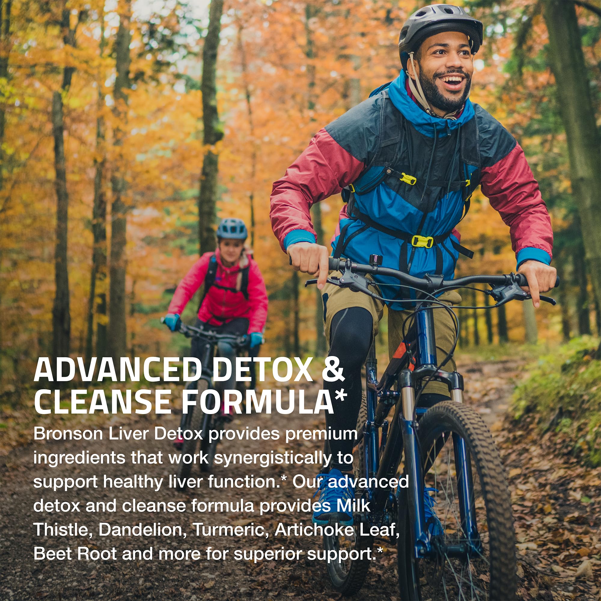 Bronson Liver Detox bottle featuring dandelion extract for cleansing support.