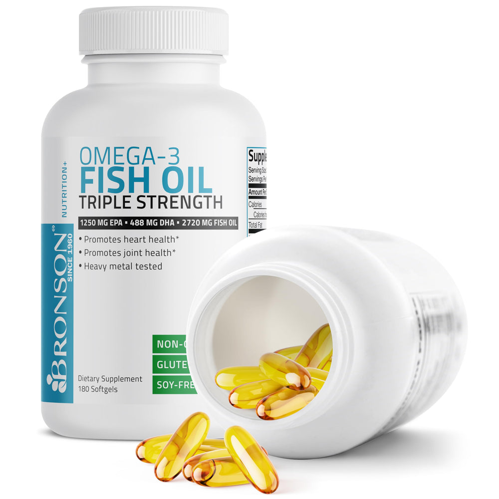 Bronson Omega-3 daily-dose capsule ready for meals