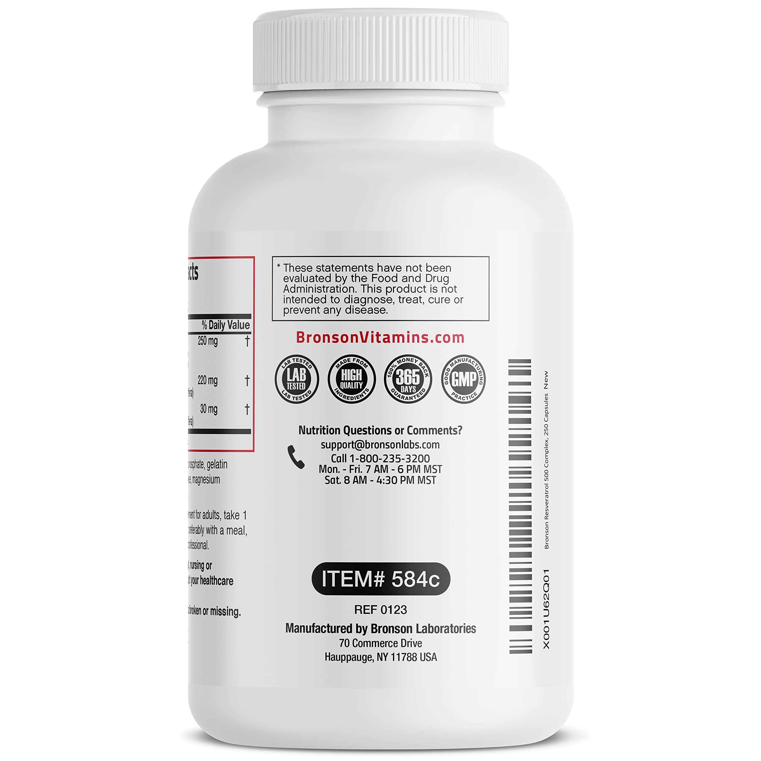 Packaging illustration suggesting polyphenol synergy from grape seed and red wine extracts.