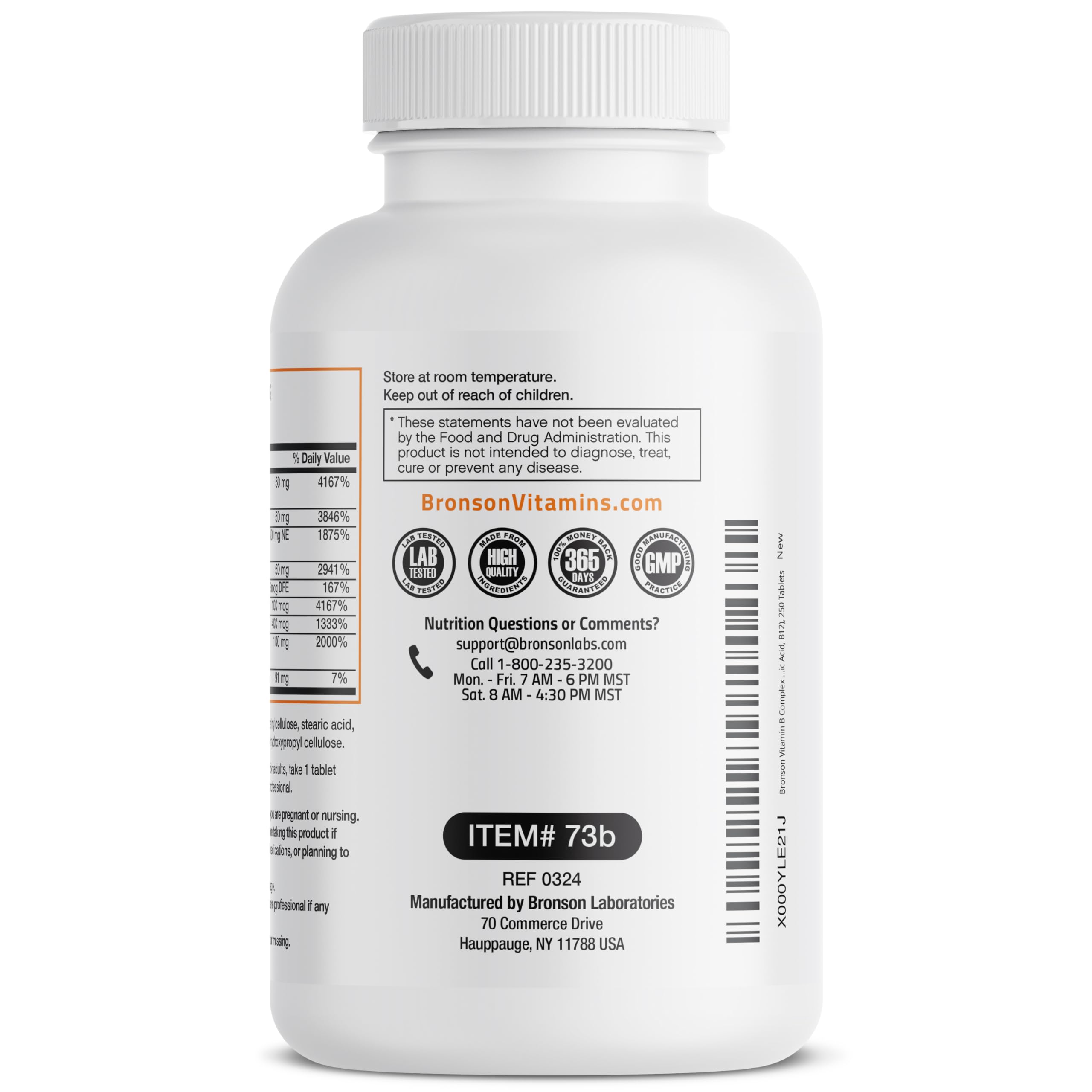 Bronson Super B Complex non-GMO seal on packaging.