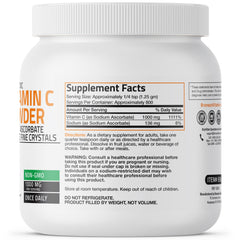Bronson vitamin C powder with measuring scoop ready for easy dosing