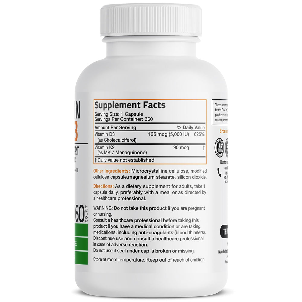 Bronson packaging highlights non-GMO and gluten-free formula on label.