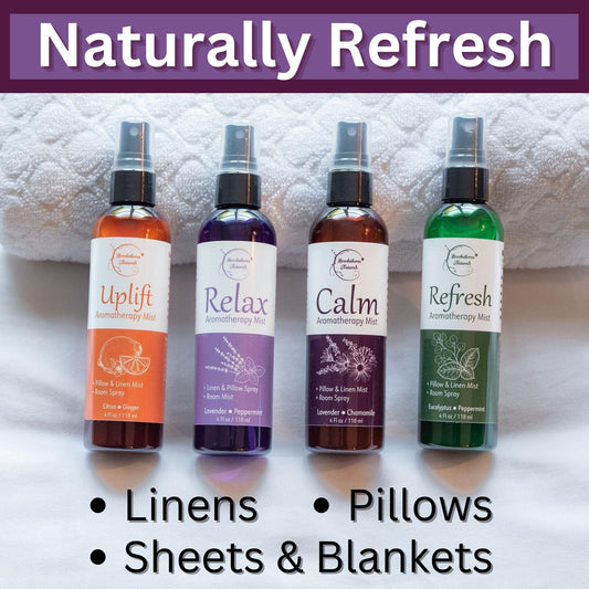 Brookethorne Naturals Calm Lavender Chamomile bottle for a gentle room refresh