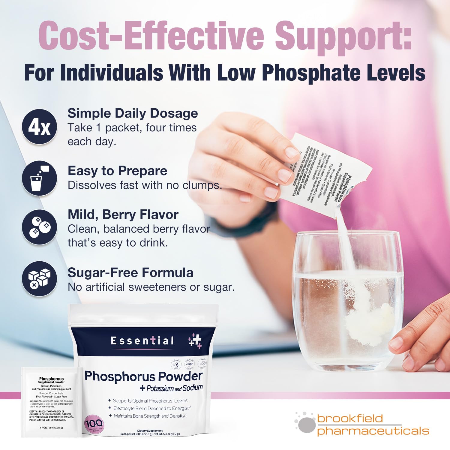 Brookfield Phosphorus Supplements bottle front view showcasing the product.