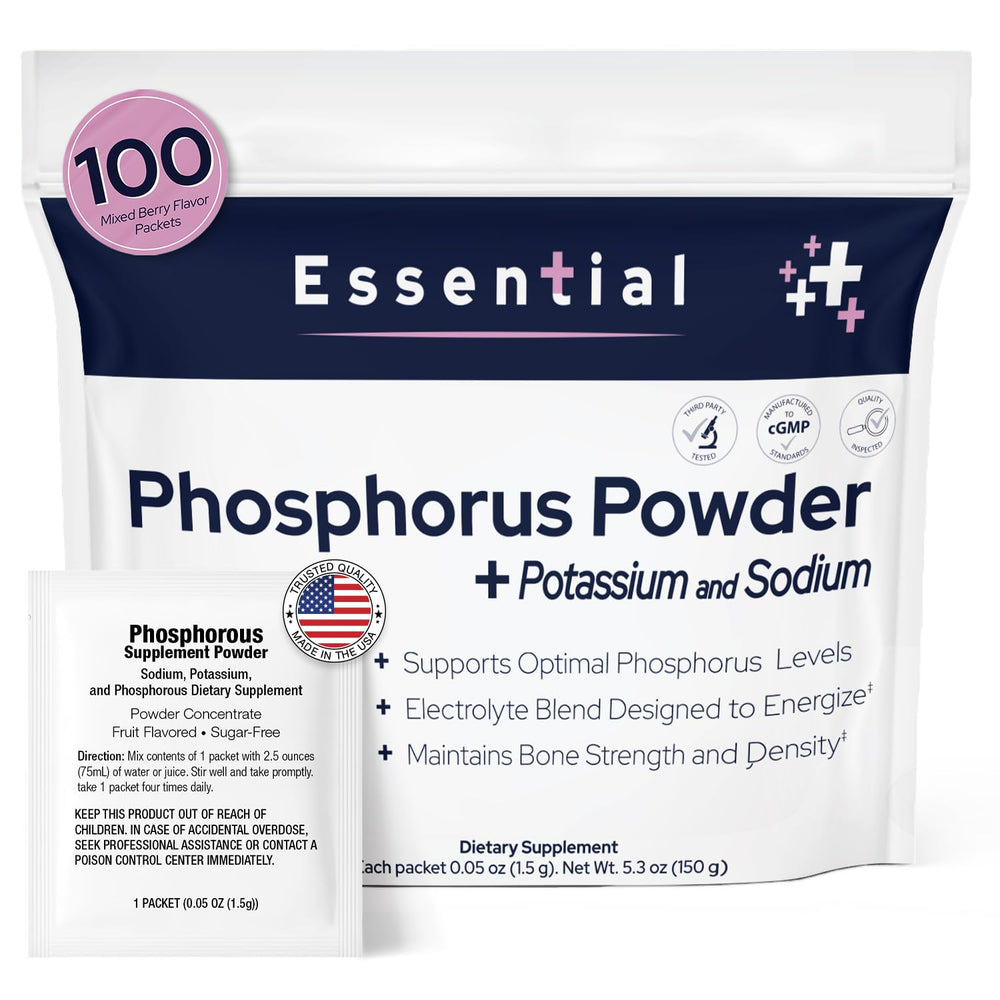Brookfield Phosphorus Supplements packets ready to mix for balanced electrolytes.