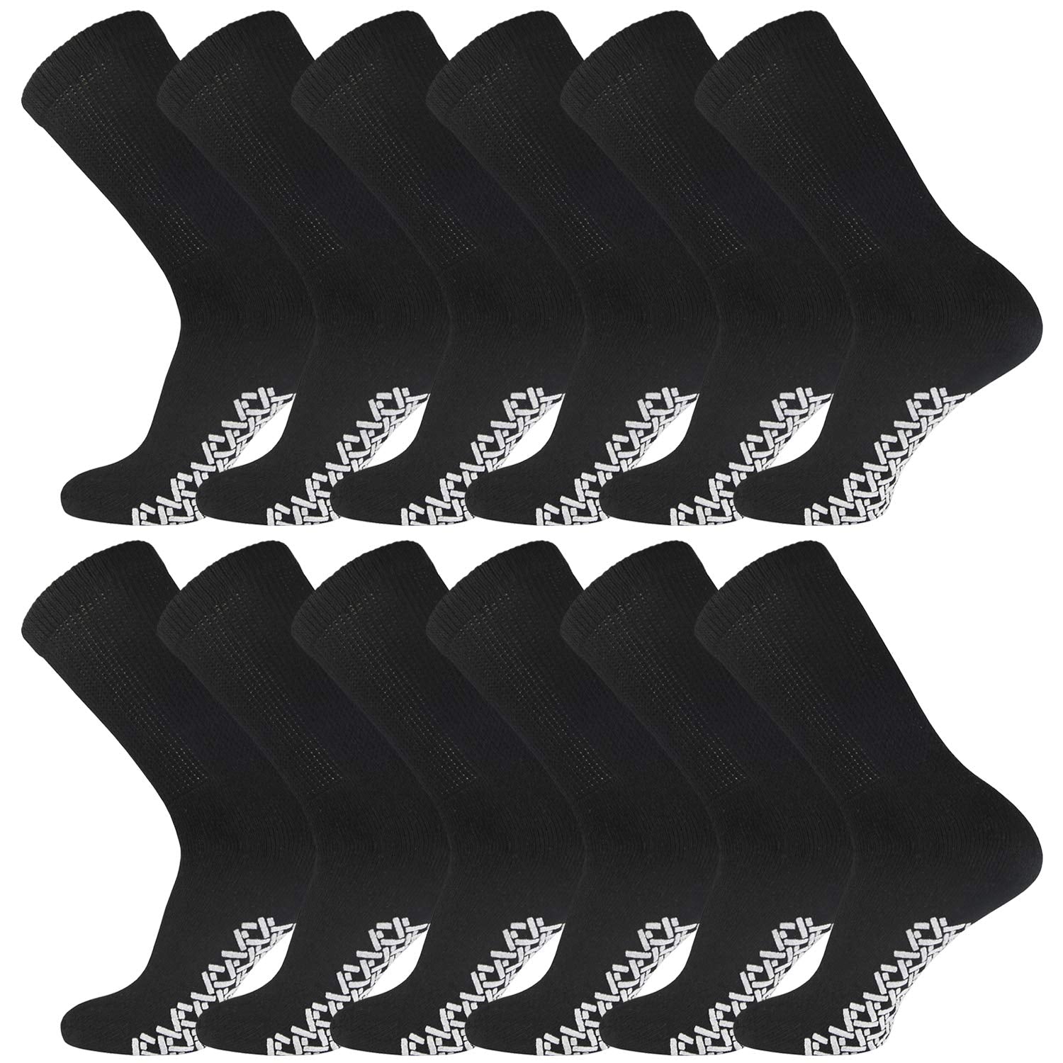 Brooklyn Socks diabetic crew socks with gripper bottom for safer indoor traction.