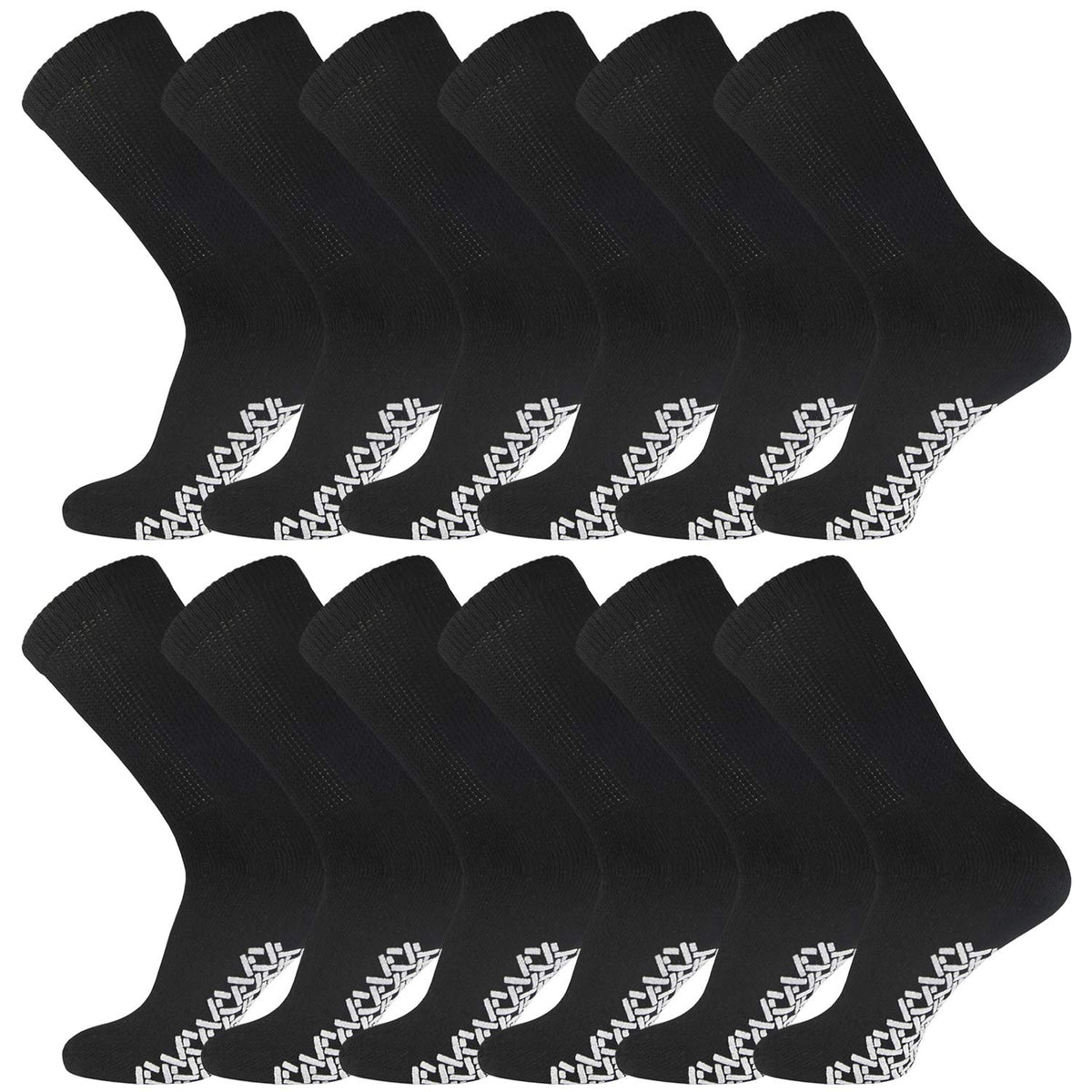 Brooklyn Socks diabetic crew socks with gripper bottom for safer indoor traction.