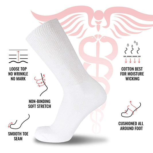 Brooklyn Socks loose-top design enables easy dressing and non-binding wear