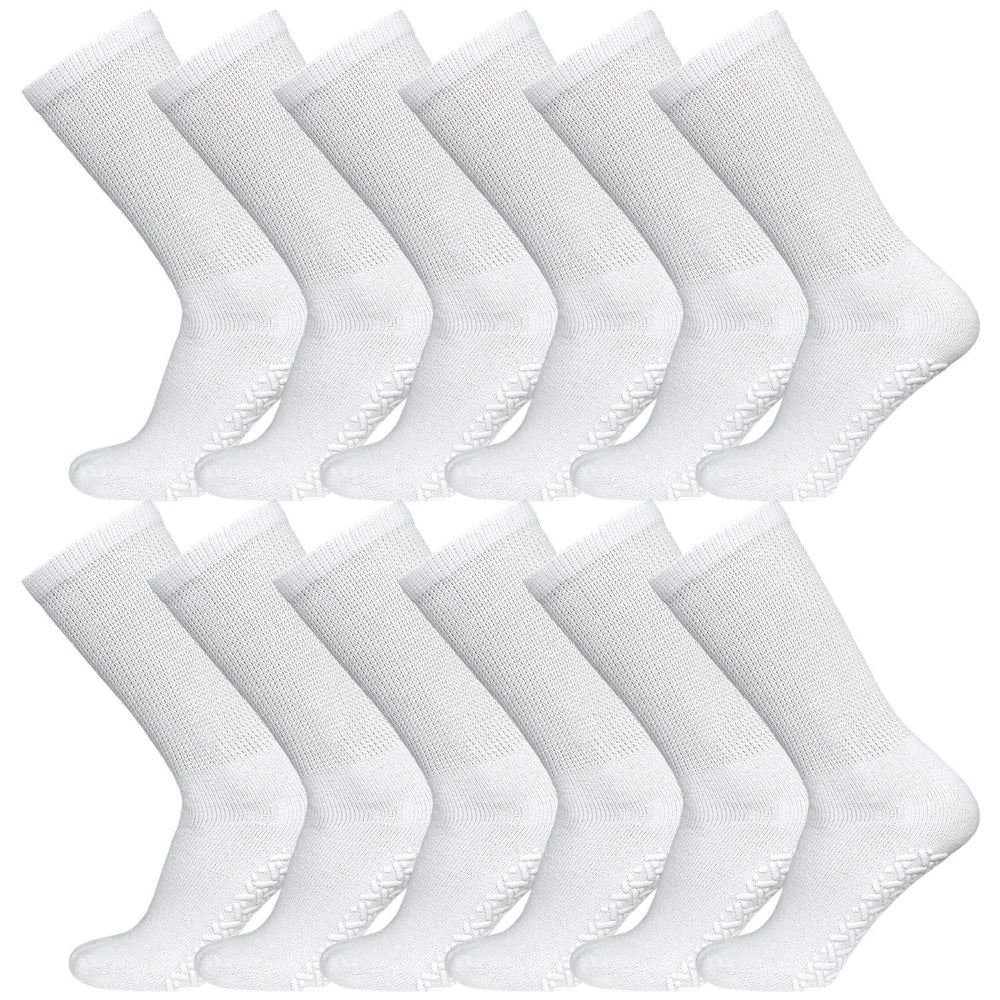 Brooklyn Socks non-skid diabetic crew socks with grippers for safer indoor traction.
