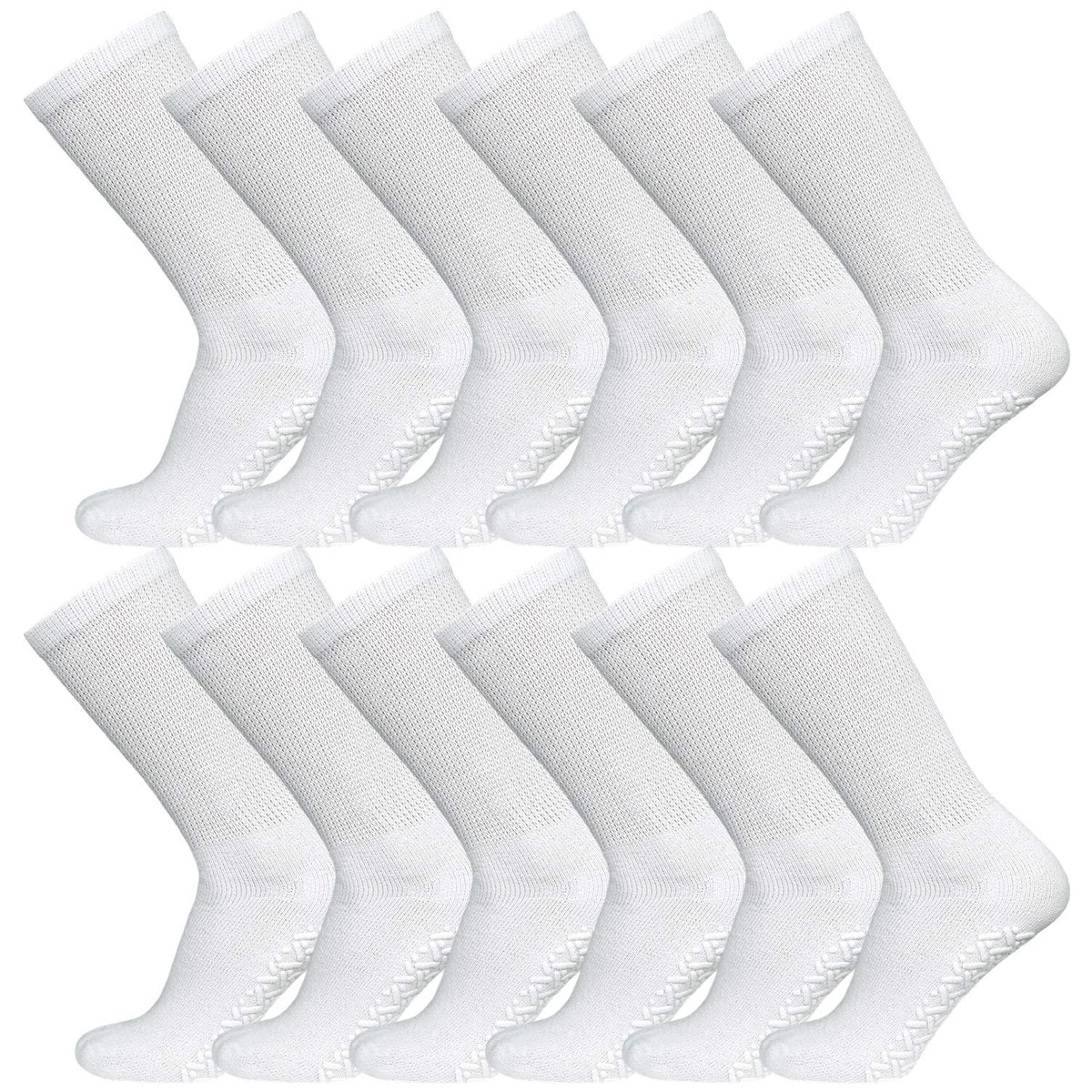 Brooklyn Socks non-skid diabetic crew socks with grippers for safer indoor traction.