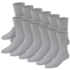 Brooklyn Socks premium cotton diabetic crew socks in gray for all-day comfort