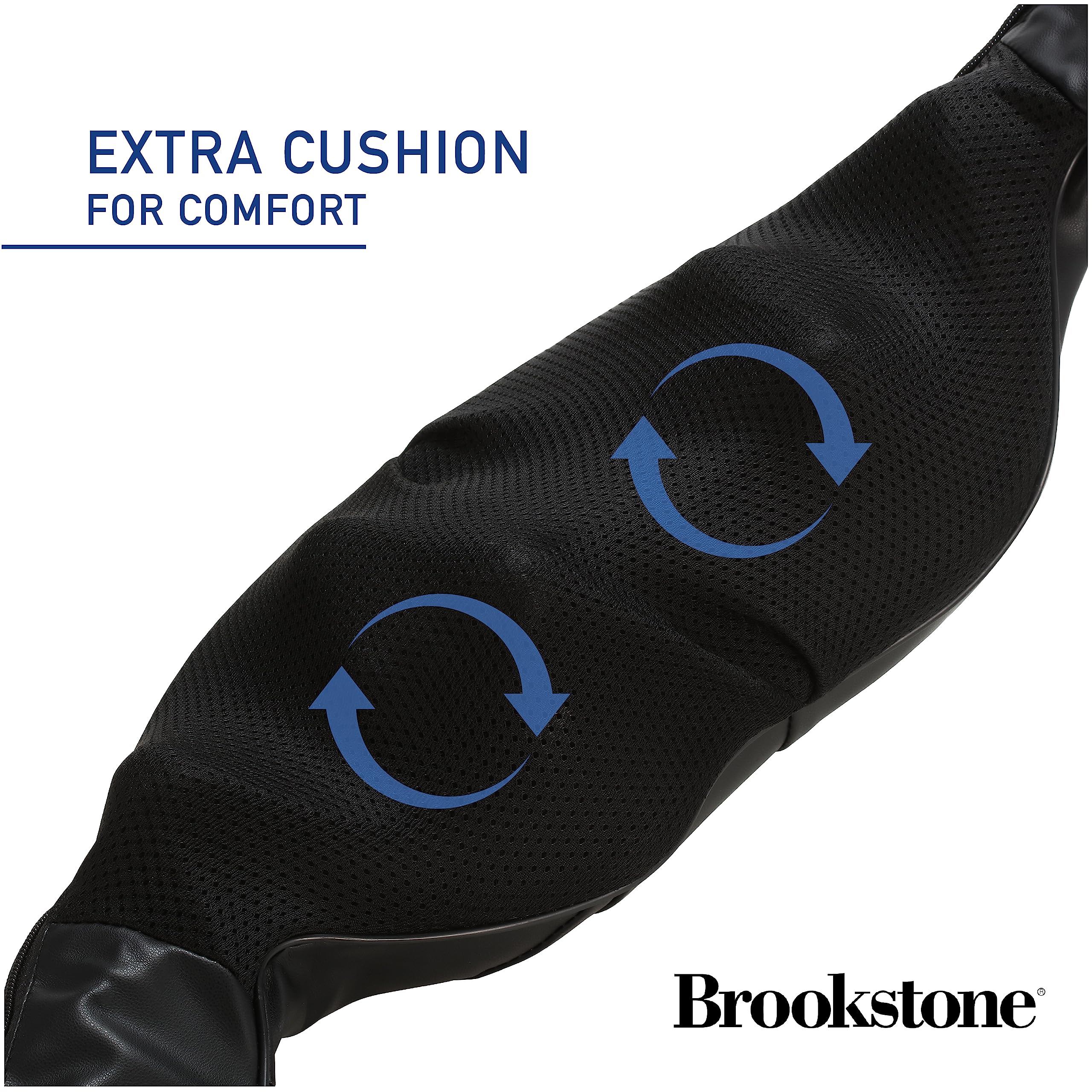 Brookstone Portable Massager worn around shoulders for on-the-go relief