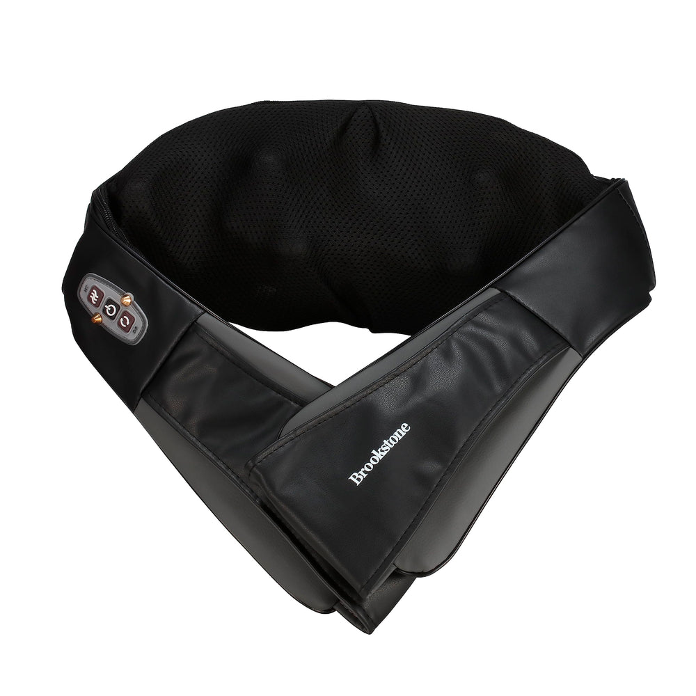 Brookstone Shiatsu Neck Massager with deep kneading for neck relief at home