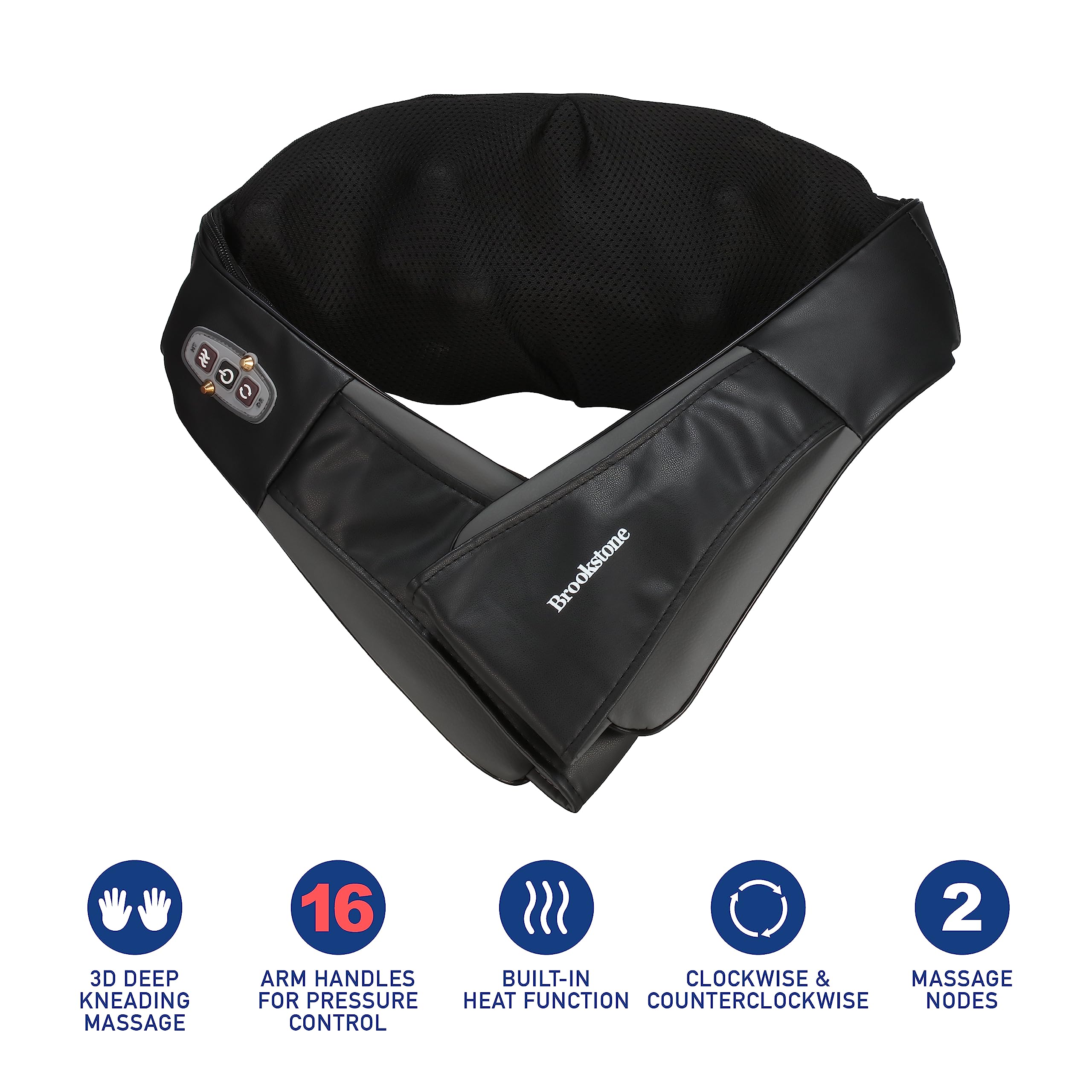 Brookstone Shoulder Massager with Heat delivers warming shoulder relief