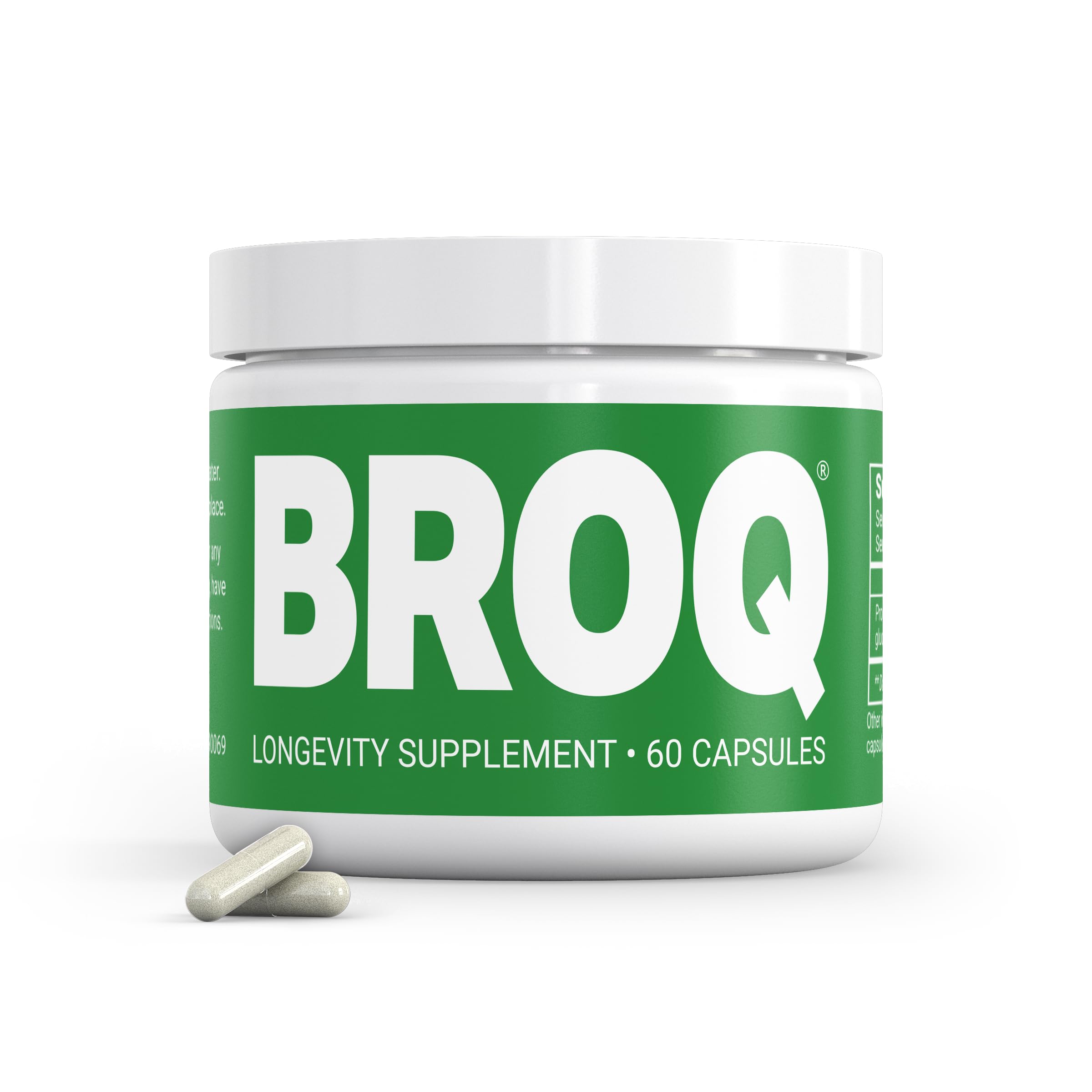 BROQ 2X Sulforaphane bottle front showing clear labeling and daily immune support.