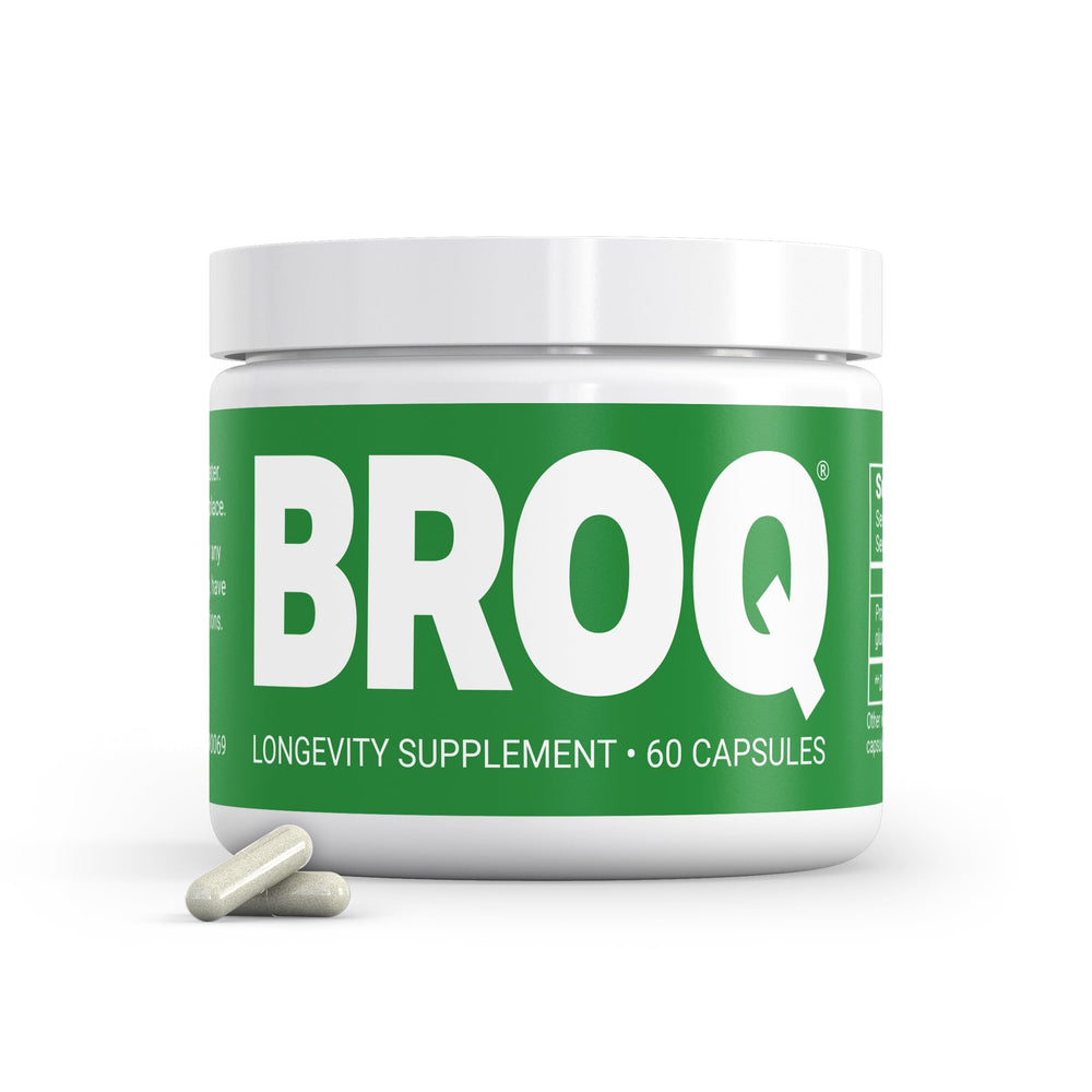 BROQ 2X Sulforaphane bottle front showing clear labeling and daily immune support.