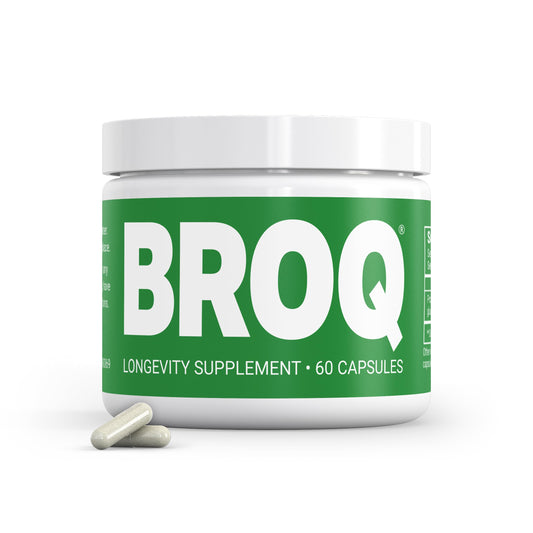 BROQ 2X Sulforaphane bottle front showing clear labeling and daily immune support.