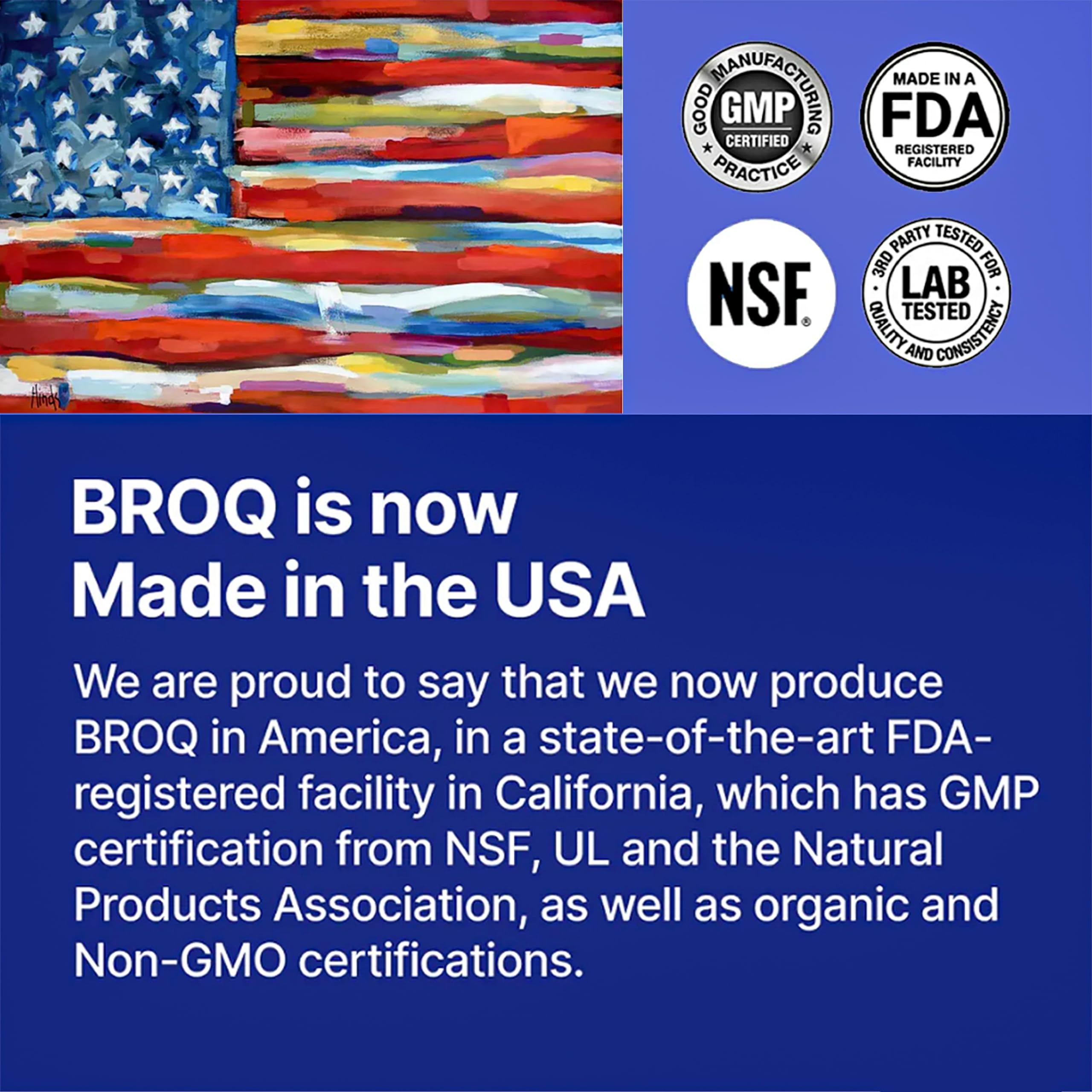 BROQ branded packaging exterior conveying longevity and cellular defense focus.