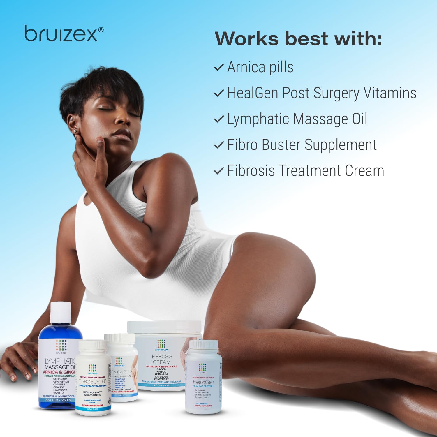 Bruizex capsules on a counter ready for swelling support.