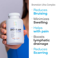 Bruizex capsules being poured for daily bruise care.