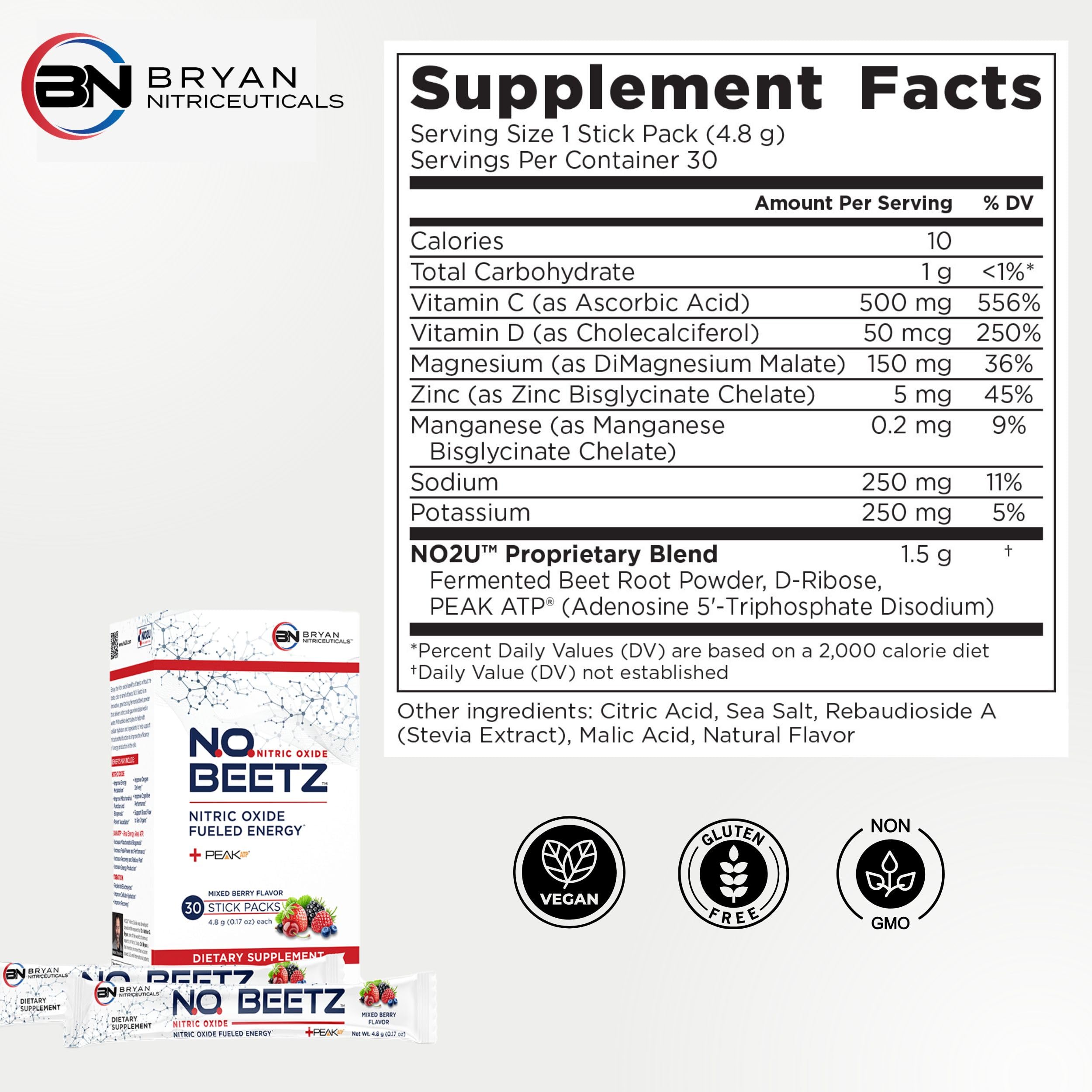 N.O. Beetz powder dissolving in water for hydration and energy.