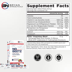 N.O. Beetz powder dissolving in water for hydration and energy.