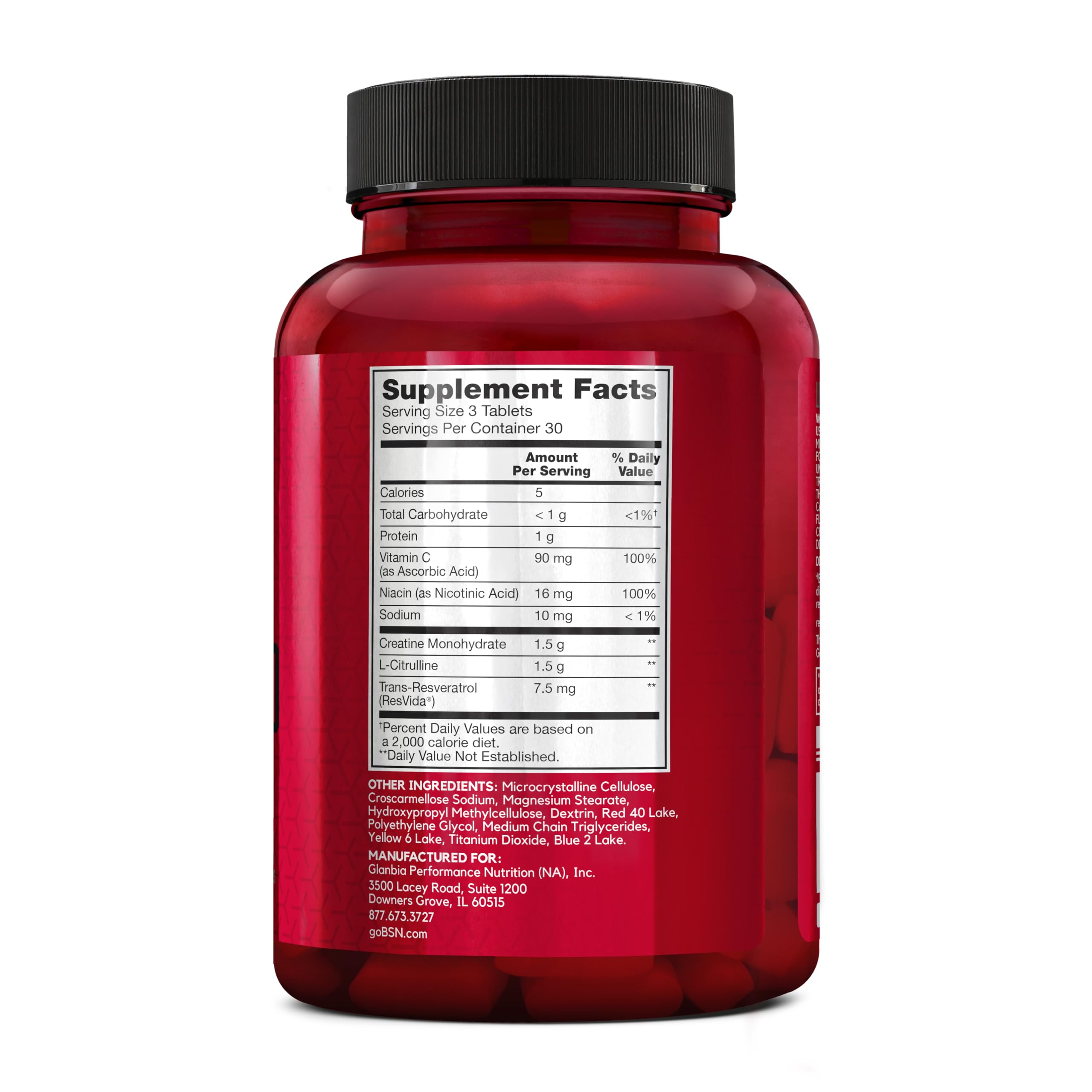 BSN Nitrix 2.0 90 tablets pack highlighting servings and value.