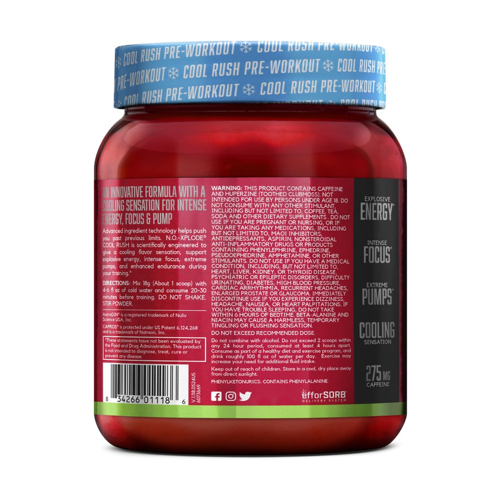 BSN N.O.-XPLODE in use by an athlete before intense sets