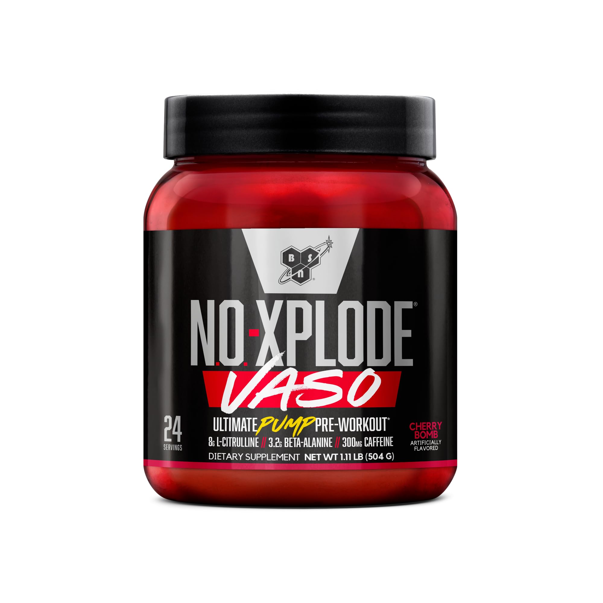 BSN N.O.-XPLODE VASO bottle front view for a bold pre-workout choice