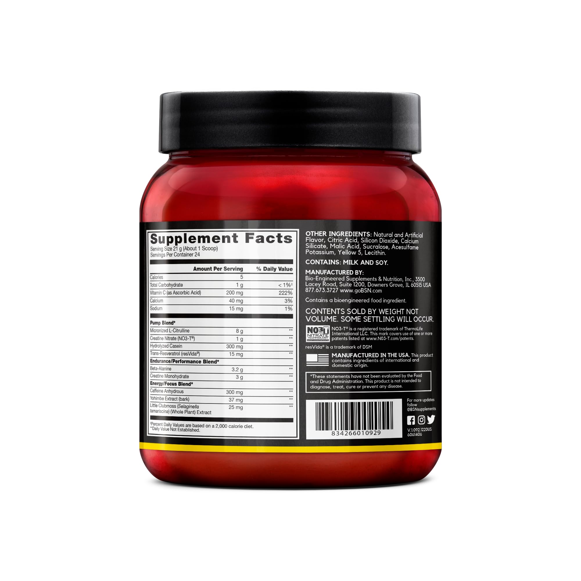 BSN N.O.-XPLODE VASO packaging on shelf emphasizing value and flavor